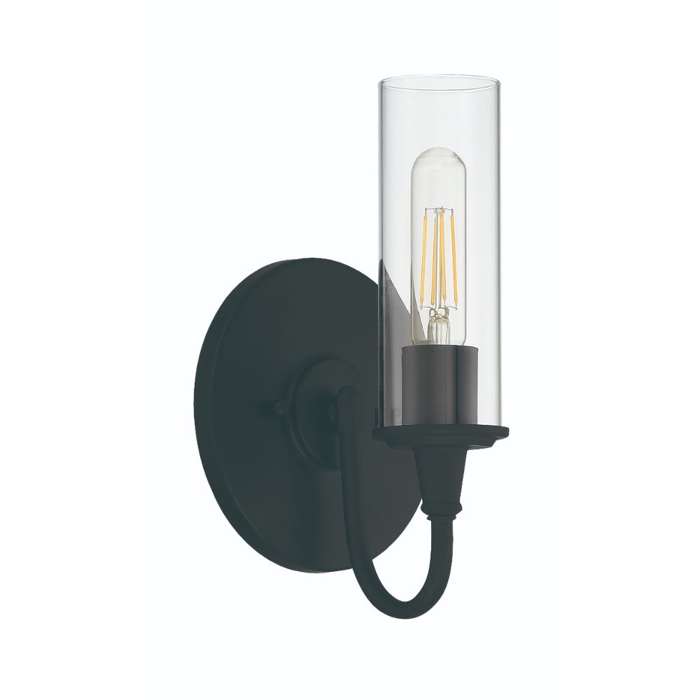 Craftmade 38061-ESP Modina 1 Light Wall Sconce in Espresso with Clear Glass